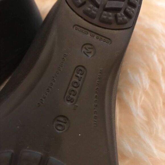 Crocs Frances Mary Janes Brown Wedge 10 Clog - Picture 6 of 8